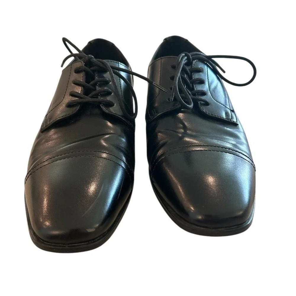 Alfani Men's Black Oxford Shoe Size 10.5M w/Memory Foam - Excellent Condition